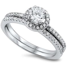 a white gold engagement ring set with diamonds