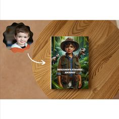 a book with an image of a boy in the jungle