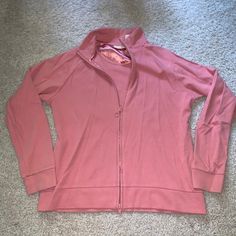 Never Worn Size Medium Mauve Pink Color Soft Sporty Pink Tops For Layering, Casual Fitted Sweatshirt For Layering, Fitted Casual Sweatshirt For Layering, Mauve Pink, Pink Color, Zip Ups, Sweatshirts Hoodie, Womens Tops, Sweatshirts