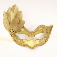 Gold Costume Masks For Halloween, Gold Fantasy Masquerade Mask For Party, Gold Fantasy Style Masquerade Mask For Party, Gold Venetian Masquerade Mask For Halloween, Venetian Gold Masquerade Mask For Halloween, Gold Venetian Mask For Halloween, Gold Eye Mask For Halloween Masquerade, Fantasy Gold Masks And Prosthetics For Halloween, Gold Masks For Halloween Costume Party