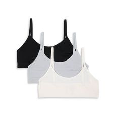 She will love this Sweet Nothings 3-Pack Seamless Scoop Bra! This set is not only soft but also seamless for all day motion and comfort. These pullover bras have full coverage, tag free and adjustable straps to ensure all stays in place. Size: S.  Color: Multicolor.  Gender: female.  Age Group: kids. Scoop Bra, Tube Top Bra, Sweet Nothings, Seamless Bra, Kids Outfits Girls, Blue Dot, Bra Styles, Bra Tops, Gender Female