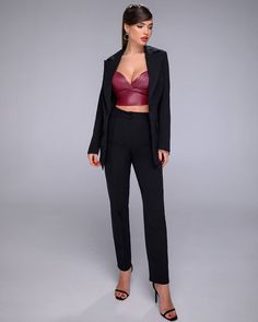 Fabric: High quality suiting fabric crepe 65% Cotton, 35% Polyester Included: Jacket and pants Wide-lapel Single-breasted High-rise pants Fitting: Regular-Fit Lining option: Fully-Lined Jacket vent: No vent Jacket length: 69 cm/ 27 in Sleeves length: 62 cm/ 24,4 in Pants length (inseam): 100 cm/ 39,3 in Sleek Notch Lapel Blazer For Party, Sleek Party Blazer With Suit Collar, Tailored Structured Blazer For Party, Tailored Structured Party Blazer, Sleek Structured Evening Pantsuit, Elegant Structured Pantsuit For Party, Chic Party Pantsuit With Suit Collar, Fitted Tuxedo-style Structured Pantsuit, Fitted Tuxedo Style Structured Pantsuit