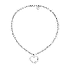 Haley Open Heart Pendant NecklaceMaterials: Recycled Brass & Fresh Water PearlPlating options: 14k Gold or Rhodium + ecoatingOpen Heart Pendant Measures: 1.09” W x .92” L. 1.6mm thick. Micro Rolo Chain measures 5.5mm wide Chain length options: 20", 22" 24", 26" Necklace is handcrafted (with love) in the USA. Enamel Charms, Open Heart, Rolo Chain, Brass Jewelry, Jewelry Cleaner, Heart Pendant Necklace, White Enamel, Black Enamel, 10k Gold