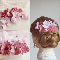 Cherry Blossom Bridal Hair Comb, Hydrangea Flower Hair Piece, Boho Bridal Comb, Dusty Pink Hair Comb
This dusty pink bridal hair accessory is ideal for your hairstyle in your special romantic day! Great for bohemian bride, bridesmaids or for flower girls!
Hot pink hydrangea flowers with like a cherry blossoms pink flowers, adorned with pink pearls in the middle and pink pip berries are twined around metal hair comb. Hot Pink Hydrangea, Cherry Blossom Wedding Theme, Flower Hair Piece, Blossom Wedding