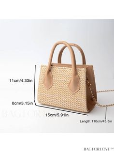 BagForLove - Womens Summer Beach Straw Shoulder Bag - Mini Weave Handbag for a Chic Look Product Description Color Khaki Magnetic No Type Square Bag Bag Size Mini Strap Type Double Handle Pattern Type Plain Closure Type Zipper Composition 100% Polyester Material Fabric Size Chart INCH CM Strap Length Bag Length Bag Width Bag Height Handle Height 43.3 inch 5.9 inch 3.1 inch 4.3 inch 2 inch Strap Length Bag Length Bag Width Bag Height Handle Height 110 cm 15 cm 8 cm 11 cm 5 cm Details Pictures Similar Products h2 { text-align: center; } /* æ¢è¡ */ li{ white-space: normal; word-break: break-all; word-wrap: break-word; } .red-box { width: 100%; display: flex; flex-direction: row; flex-wrap: wrap; justify-content: center; } .red-box > div { width: 190px; height: 250px; margin: 10px; } .red-bo Trendy Square Satchel For Beach, Portable Satchel Straw Bag For Beach, Rectangular Satchel With Braided Handles For Beach Season, Beach Season Rectangular Satchel With Braided Handles, Trendy Rectangular Satchel For Vacation, Trendy Woven Rectangular Satchel, Trendy Rectangular Woven Satchel, Square Satchel For Summer Vacation, Portable Summer Beach Satchel