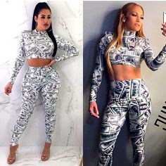 Brand New Leggings And Top Set. Make An Offer White Fitted Sets With High Waist, Fitted White High Waist Sets, White Fitted High Waist Sets, Tech Outfit, Money Print, High Fashion Outfits, Fashion Nova Pants, Art Clothes, White Green