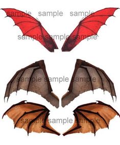 two red and one orange bats are facing each other in the same direction on a white background