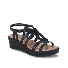 Baretraps-Wilma Wedge Sandal Complement your favorite warm weather looks with the Wilma sandals from Baretraps. Crafted with an open silhouette, strappy details, and a braided accent, this wedge will both elevate casual looks and pair perfectly with formal 'fits. Black Synthetic Sandals With Braided Straps, Synthetic Wedge Sandals With Braided Straps For Vacation, Synthetic Open Toe Wedge Sandals With Braided Straps, Casual Wedge Heel Sandals With Braided Straps, Casual Sandals With Braided Straps And Wedge Heel, Synthetic Braided Strap Open Toe Wedge Sandals, Synthetic Wedge Sandals With Braided Straps For The Beach, Beach Wedge Sandals With Braided Straps, Synthetic Wedge Sandals With Braided Straps