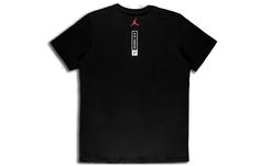 Air Jordan Tattoo Tee T-shirts Sports T-shirt With Back Print And Crew Neck, Black Sports T-shirt With Back Print, Black T-shirt With Graphic Print For Light Sports, Black Graphic Print T-shirt For Light Sports, Sports Crew Neck T-shirt With Back Print, Crew Neck Sports T-shirt With Back Print, Black Gym T-shirt With Three Stripes Branding, Black Three Stripes Gym T-shirt, Black Casual T-shirt With Athletic Fit