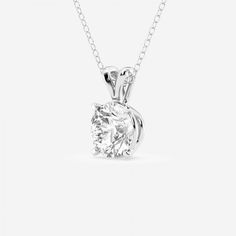 A classic through and through, this split bail pendent is simple and elegant at the same time.   Featuring a round lab grown diamond in a four prong setting, you'll turn heads with this piece. Solitaire Pendant, Lab Created Diamonds, Prong Setting, Lab Grown, Lab Grown Diamonds, Diamond Jewelry, Silver Necklace, Split, Lab