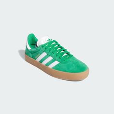 adidas Gazelle ADV Shoes - Green | Free Shipping with adiClub | adidas US Adidas Gazelle Green, Colorful Adidas, Green Adidas, Classic Adidas, Shoes Green, Shoes Adidas, Adidas Gazelle Sneaker, Box Color, Adidas Gazelle