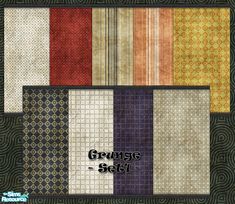 the grunge set includes four different patterns