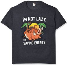 a t - shirt that says i'm not lazy, i'm saving energy