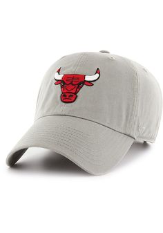 This Chicago Bulls Grey Adjustable Hat features a front embroidered team logo on a cotton unstructured crown with pre-curved visor and adjustable visor. 47 Clean Up, Front embroidered team logo, Side '47 embroidery, Garment washed cotton, Relaxed, dad hat style, Fit: True to Size, Cotton, Wipe clean with cloth or cleaning kit, 4 Cotton Baseball Cap With Curved Bill For Fans, Cotton Snapback Hat For Fan Gear, Curved Bill Hat With Embroidered Logo For Fans, Curved Bill Hat With Embroidered Logo For Fan Merchandise, Curved Visor Cotton Hat For Fan Gear, Cotton Curved Visor Hat For Fan Gear, Curved Brim Baseball Cap With Embroidered Logo For Fans, Casual Baseball Cap With Curved Visor For Fan Gear, Dad Hat With Embroidered Logo For Fan Gear