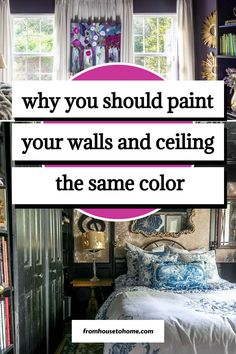 Why you should paint your walls and ceiling the same color Trim Ceiling, Ceiling Paint, House To Home, Sewing Room Storage, Wall Painting Techniques, Painting Walls