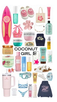 Aesthetic Essentials, Surf Room Decor, Pastel Pink Icons:), Aurora Fashion, Beach Girl Aesthetic, Coconut Dream, Beachy Aesthetic, Beautiful Butterfly Photography, Cute Christmas Outfits