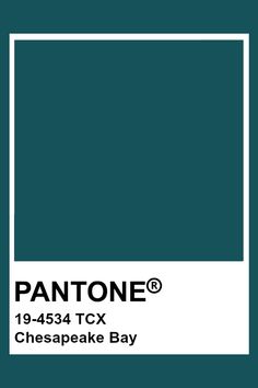 pantone's teal green color is shown with the words, 1 - 434