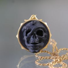 Skull With Snake 925 Silver Black Marble Pendant, Gold Plated Snake Necklace, Skull Pendant, Witch Jewelry Gift, Gold Plated Men Jewelry This is made with 925 Silver And "Marble Powder" material. Let's not forget that it is handmade.  There may be minor differences. It can be made with other materials. You can send a message. If you have any questions, please feel free to contact me, we are happy to help. Heart section It is made of resin and marble powder. Your jewelry will be packed in a luxur Skull Snake, Luxury Jewelry Box, Marble Jewelry, Witch Jewelry, Goth Jewelry, Snake Necklace, Jewelry Black, Skull Pendant, Men Jewelry