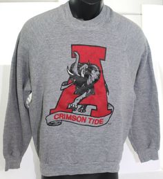 Vintage Alabama Crimson Tide Gray Sportswear Sweatshirt Size Large Made in USA Vintage Alabama Crimson Tide Gray Sportswear Sweatshirt Size Large Made in USA Vintage Alabama Crimson Tide Gray Sportswear Sweatshirt Size Large Made in USA Vintage Alabama Crimson Tide Gray Sportswear Sweatshirt Size Large Made in USA Adult Unisex Sweatshirt Vintage Alabama Crimson Tide Adult Unisex Long Sleeve Crimson/Gray Sweatshirt  Size L Made in USA(Printed Letters/Graphics) 1970s to 1980s era vi Collegiate Crew Neck Hoodie For Sports, Fall Season Sportswear Sweatshirt For Fan Gear, Moisture-wicking Long Sleeve Fan Apparel Sweatshirt, Moisture-wicking Long Sleeve Sweatshirt Fan Apparel, Moisture-wicking Long Sleeve Sweatshirt For Fans, Varsity Long Sleeve Sports T-shirt, Sports Sweatshirt With Logo Print In Athletic Heather, Athletic Heather Sweatshirt With Logo For Sports, Fan Gear Sportswear Sweatshirt