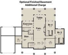 the floor plan for an additional basement apartment with additional storage space and kitchenette area