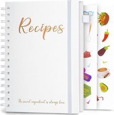 the recipe book is open to show what it's like