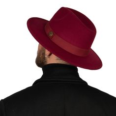 Our handmade winter fedora hats are chic and stylish accessories for every occasions.  They are classic accessories with their vintage styles for winter / fall day and night.  They are also great gift for her and for him.   They have internal drawstring for adjustable fit from 55 cm to 59 cm. Our faux felt fedoras are unisex and looks perfect for everyone.  Color : Burgundy  Brim size : 7 cm ( 2.75") Crown : 12.7 cm (5") Ribbon : 3 cm grosgrain ribbon You can brush with softly brush and wipe wit Classic Fedora Costume Hat For Winter, Fall Costume Hats With Curved Brim, Burgundy Winter Fedora With Short Brim, Fitted Burgundy Fedora Hat, Burgundy Short Brim Fedora For Winter, Burgundy Short Brim Hat For Kentucky Derby, Red Fedora With Curved Brim, Classic Burgundy Hats For Winter, Classic Burgundy Hat With Curved Brim