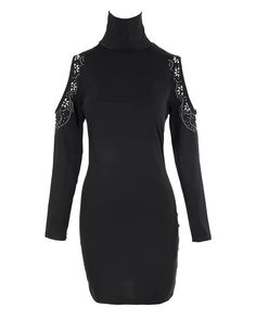 Lasaky - Bodycon dress with bare shoulders and rhinestone decor Elegant Cold Shoulder Midi Dress For Night Out, Chic Off-shoulder Embellished Dress, Elegant Cold Shoulder Midi Party Dress, Elegant Cold Shoulder Midi Dress For Party, Elegant Stretch Bodycon Dress With Cold Shoulder, Off-shoulder Club Dress For Winter, Bodycon Cold Shoulder Party Dress, Bodycon Cold Shoulder Dresses For Party, Party Stretch Bodycon Dress With Cold Shoulder