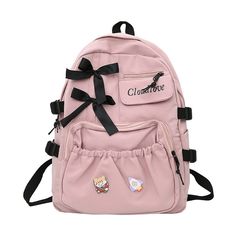 Brand Name: ARINOCHKAMain Material: NylonOrigin: CN(Origin)Technics: EmbossingGender: WOMENBackpacks Type: SoftbackCapacity: 20-35 LitreInterior: Interior Slot PocketInterior: Interior CompartmentHandle/Strap Type: Soft HandleItem Type: BackpacksDecoration: BowClosure Type: zipperRain Cover: NoExterior: Solid BagCarrying System: Arcuate Shoulder StrapModel Number: 3662Lining Material: PolyesterStyle: CasualPattern Type: panelledSize Measure: CMLength: 31cmWidth: 13cmHeight: 41cm Small School Bags, Women Backpack Fashion, Kawaii Backpack, Purple Backpack, Colorful Backpacks, Back To College, Bags For Teens, Girls Handbags