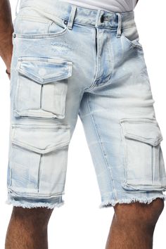 Details Fit: Regular Color: Santorini Blue Material: 98% Cotton / 2% Lycra Style: JS24131EC Cargo Jean Shorts, New York Streetwear, Santorini Blue, Cargo Jeans, Saved Items, Santorini, Everyday Outfits, Jean Shorts, Going Out