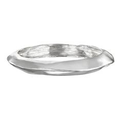 a silver ring on a white background