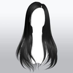 a black and white drawing of a woman's head with long, straight hair