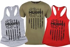 Murph 2024 Barbell Flag Design With a dozen CFWCrew Members participating this year we wanted to create a shirt to show our support and cheer them on. Cotton Gym Tops With Back Print, Create Shirts, Flag Design, Racerback Tank, This Year, Gender Neutral, Shirt Designs, Bathing Beauties, Adult Outfits