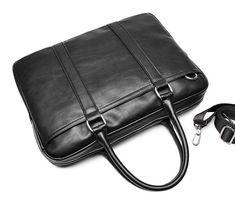 The Agent Leather Laptop Briefcase - Laptop Bags Australia Luxury Men's Laptop Bag With Adjustable Strap, Luxury Professional Men's Laptop Bag, Luxury Rectangular Laptop Bag For Business Meetings, Elegant Luxury Laptop Bag With Single Compartment, Luxury Elegant Laptop Bag With Single Compartment, Luxury Rectangular Office Laptop Bag, Luxury Modern Luggage With Laptop Compartment, Luxury Single Compartment Rectangular Laptop Bag, Luxury Men's Shoulder Laptop Bag