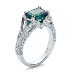 Custom Emerald and Diamond Ring | Joseph Jewelry | Bellevue | Seattle | Online | Design Your Own Ring Emerald And Diamond Ring, Emerald Diamond Ring, Jewelry Showcases, Bezel Set Diamond, Jewelry Rings Diamond, Emerald Jewelry, Love Ring, Emerald Diamond, Engagement Rings Sapphire