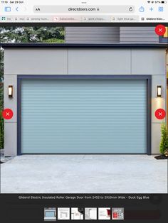 an image of a garage door with instructions on how to install it and where to put the