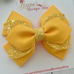 Diy Baby Bows, Girls Hair Bows Diy, Hair Clips Diy, Bows Diy Ribbon, Hair Bow Sets, Glitter Hair Bows