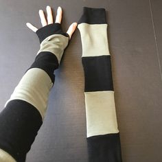 Bundle & Save On Shipping! Long Striped Gloves Army Green Hand Warmers Black Armwarmers Patchwork Sleeves These Are Hand Made In The Usa By Me! Long Black & Army Green Striped Patchwork Arm Warmers With Thumb Holes. Can Also Be Worn Reversed With The Stitching Showing! Very Soft Terry-Cloth Like Interior. Over The Elbow Length. I Also Make These In More Color Variations! Arm Warmers Are Great For Keeping You Warm Inside And Outside, Protecting You Against The Sun While Driving Or Covering Scars, Black Cotton Leg Warmers For Fall, Winter Cotton Black Leg Warmers, Black Cotton Leg Warmers For Winter, Black Warm Leg Warmers One Size, Black One-size Warm Leg Warmers, Black One Size Leg Warmers, Black Warm One-size Leg Warmers, Stretch Green Leg Warmers For Fall, Black Stretch Leg Warmers For Fall