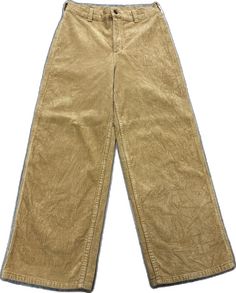 Casual Gold High Waist Pants, Casual High Waist Gold Pants, Gold Bottoms With Pockets For Fall, Casual Gold Trousers, Casual Gold Pants For Fall, Casual Gold Wide Leg Bottoms, Casual Gold Straight Leg Pants, Casual Gold Straight Leg Bottoms, Pants Corduroy