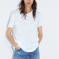 A Staple Piece For Any Closet! Simple Top For Casual Gatherings In Spring, Simple Summer Tops For Casual Gatherings, Simple Tops For Casual Summer Gatherings, Zara White Shirt, Silver Blouse, Lavender Blouse, Red Plaid Shirt, Black Button Down Shirt, Black Lace Bodysuit