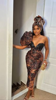 African Print Wedding Dress, Nigerian Lace Dress, African Prom Dresses, Afrikaanse Mode, African Inspired Clothing