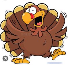 a cartoon turkey with an angry expression