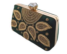 MADE FOR ALL OCCASSIONS - Topmost quality with classy finesse this elegant beaded evening purse is the perfect accessory for weddings, festivals, parties, or any special occasion. These velvet luxury bags also makes ideal gifts for daughters, mothers, grandmothers, colleagues, partners, students, and girlfriends. DIMENSIONS - 3.5" * 7.0" * 2" (L*B*W inches) These clutch purse are spacious and can accommodate cell phones (upto6.5 inches), a small wallet and other small accessories like car key.VE Festive Beaded Evening Bag As Gift, Festive Beaded Evening Bag For Gift, Glamorous Rectangular Evening Bag For Festive Occasions, Elegant Hand Embellished Party Bags, Formal Pouch Clutch With Zari Work, Formal Pouch Evening Bag With Zari Work, Elegant Gold Bag With Zari Work, Elegant Green Bag For Gift, Elegant Gold Bags With Zari Work