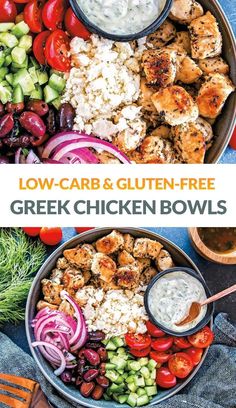 low carb and gluten - free greek chicken bowls