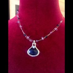 Nwot Lia Sophia Beautiful Exquisite Detail. Stones Lavender And Black On Silver Chain Very Delicate. Black Statement Stone In Center With Clear Crystal. Lia Sophia, Clear Crystal, Womens Jewelry Necklace, Black Silver, Silver Chain, Lavender, Jewelry Necklaces, Women Jewelry, Chain