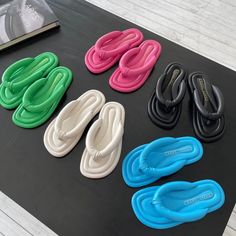 Product Information：Product category: herringboneSole Material: RubberSole technology: viscose shoesFunction: non-slipColor: black, white, green, petal pinkSize Information: Sizes: 35, 36, 37, 38, 39Packing List：1PAIR* slippers Casual Green Eva Flip Flops, Green Eva Slippers For Beach, Green Eva Slippers For The Beach, Trendy Flat Platform Slippers Made Of Eva, Trendy Toe Post Platform Slippers, Green Non-slip Slippers For Spring, Green Slip-on Platform Slippers For The Beach, Green Eva Flip Flops For Vacation, Spring Green Non-slip Slippers