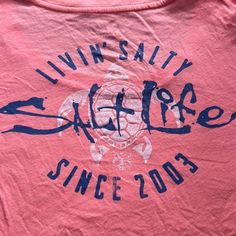 Womens Salt Life Round Neck Long Sleeve T-Shirt Nwt Thanks For Stopping By B2 Pink Soft-washed T-shirt With Crew Neck, Pink Soft-washed Crew Neck Top, Soft-washed Pink Crew Neck Top, Casual Pink Tops With Screen Print, Pink Soft-washed Graphic Tee, Salt Life Shirts, Boat Shirts, Yellow Tees, Pink Long Sleeve Shirt