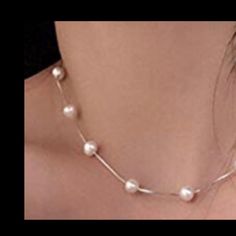 Fine Jewelry /Women /925 Sterling Silver Freshwater Cultured White Pearl Chain Gypsophila /Pearl Necklace/ Size/ L 18 “/ Pearls 8-9mm Aprox. 100% S925/Freshwater-Cultured Pearl,Level: High Quality Condiction New With Box Buy Now ! Thank You ! Party White Gold Pearl Necklace, Single Strand White Gold Pearl Necklace, White Pearls Necklace, Nyc Jewelry, White Pearl Necklace, Pearls Necklace, Necklace Size, Jewelry Women, Pearl Chain