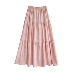 Product information: Pattern: solid color Fabric name: Tong jinmian Skirt type: cake dress Color: white-small, pink-small, white-regular, pink-regular, white-high, pink-High Elasticity: inelastic Main fabric composition: Polyester (polyester fiber) Size: free size Style type: temperament commute Skirt length: long skirt Popular elements: ruffles Style: Elegant style Craft: resin solid color Size Information: Unit: cm Note: 1. Asian sizes are 1 to 2 sizes smaller than European and American people Pink Tiered Ruffle Maxi Skirt, Pink Tiered Maxi Skirt For Brunch, Tiered Gathered Skirt In Solid Color, Solid Color Tiered Gathered Skirt, Solid Color Tiered Skirt For Brunch, Feminine Pink Ruffled Maxi Skirt, Pink Tiered Flowy Maxi Skirt, Solid Tiered Ruffled Skirt, Pink Tiered Dress With Gathered Skirt