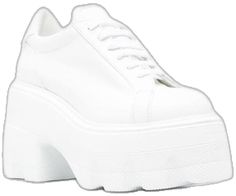 White Chunky Platform Lace-up Sneakers, White Lace-up Chunky Platform Sneakers, White Chunky Lace-up Sneakers With Platform, Modern Chunky Platform Sneakers With Round Toe, Trendy White Chunky Platform Sneakers, White High-top Lace-up Shoes, White High-top Lace-up Shoes For Streetwear, White Synthetic Chunky Platform Sneakers, White High-top Platform Wedge Sneakers