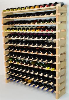 12X Bottles Pine Wood Modular Wine Rack Stackable (12 Bottles per Row) - sfDisplay.com Diy Wine Cellar, Stackable Wine Racks, Wine Cellar Ideas, Wine Cellar Design, Wine Rack Cabinet, Wine Rack Storage, Wood Wine Racks, Wine Display, Wine Cellars